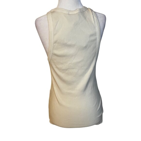 Boiler Room Garment Dyed Ribbed Tank in Bone Large New Mens Top - Picture 8 of 10